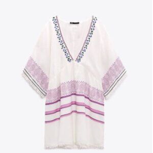 Short Jacquard Embroidered Dress